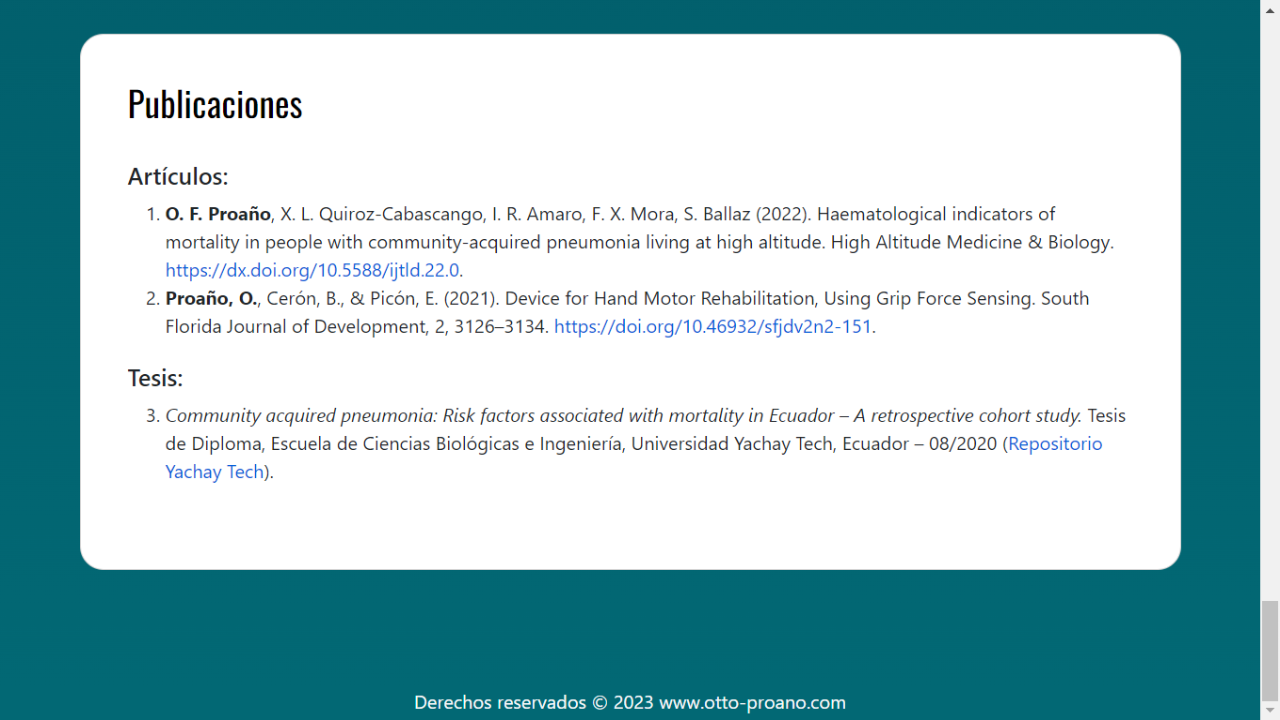 Personal Portfolio extra